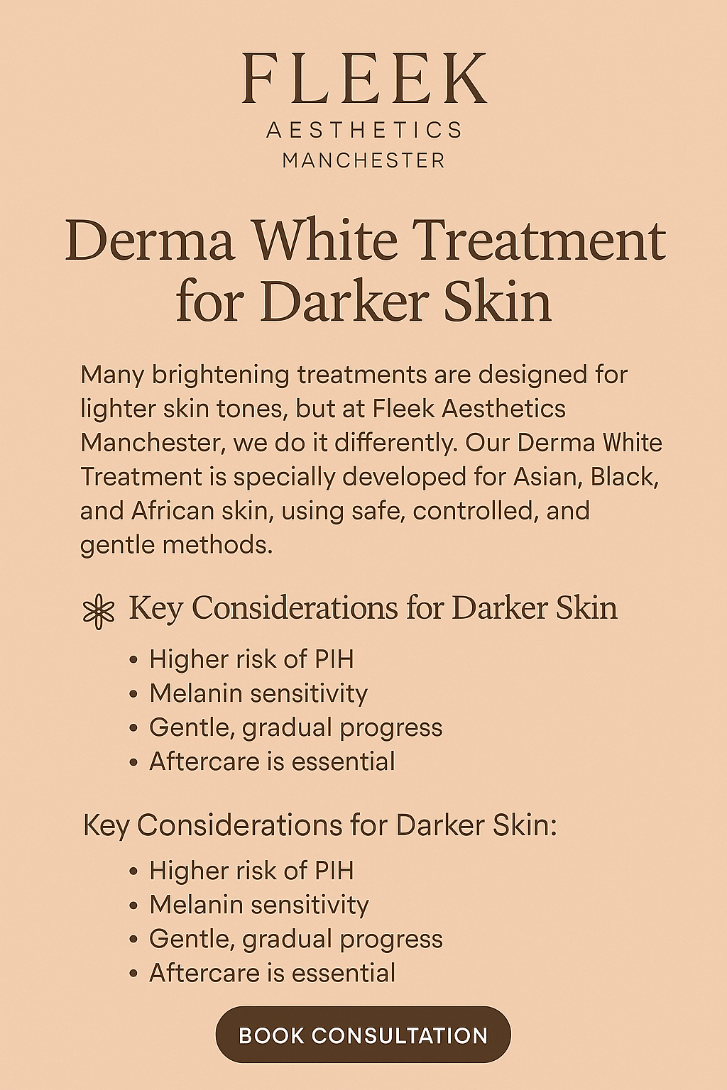 Derma White Treatment for Darker Skin